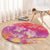 Polynesia Sea Turtle Couple Round Carpet One Soul One Love