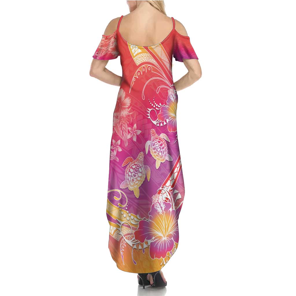 Polynesia Sea Turtle Couple Summer Maxi Dress One Soul One Love LT05 - Polynesian Pride