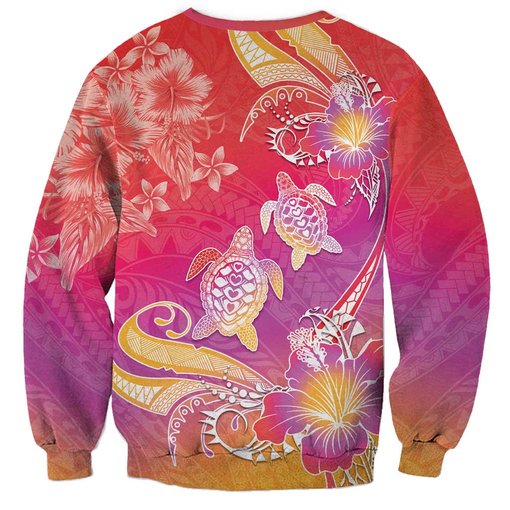 Polynesia Sea Turtle Couple Sweatshirt One Soul One Love LT05 - Polynesian Pride