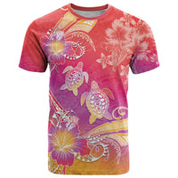 Polynesia Sea Turtle Couple T Shirt One Soul One Love