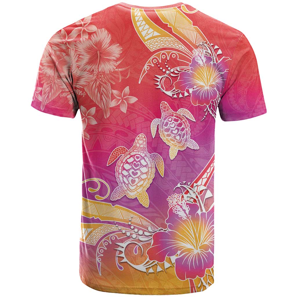 Polynesia Sea Turtle Couple T Shirt One Soul One Love