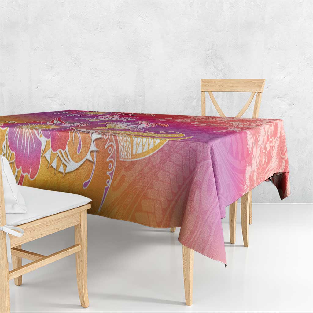 Polynesia Sea Turtle Couple Tablecloth One Soul One Love LT05 - Polynesian Pride