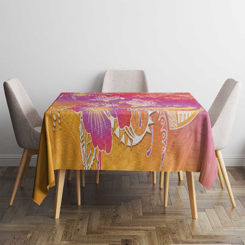 Polynesia Sea Turtle Couple Tablecloth One Soul One Love LT05 - Polynesian Pride