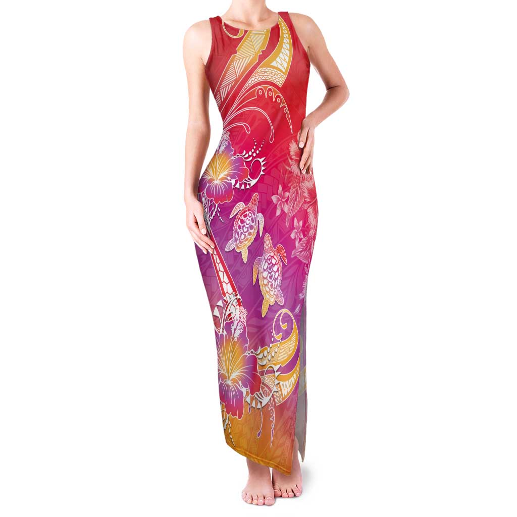 Polynesia Sea Turtle Couple Tank Maxi Dress One Soul One Love LT05 Women Red - Polynesian Pride