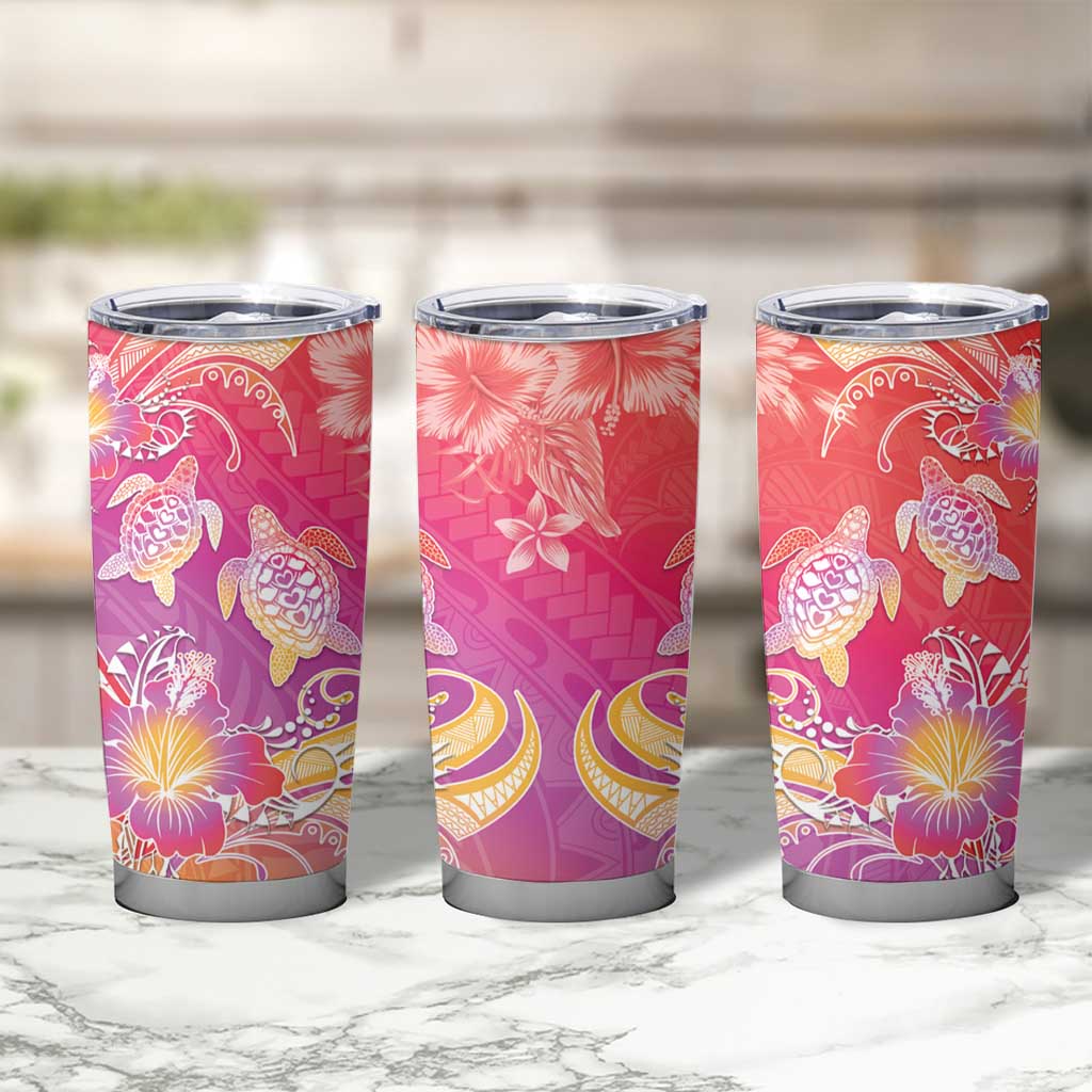 Polynesia Sea Turtle Couple Tumbler Cup One Soul One Love LT05 - Polynesian Pride