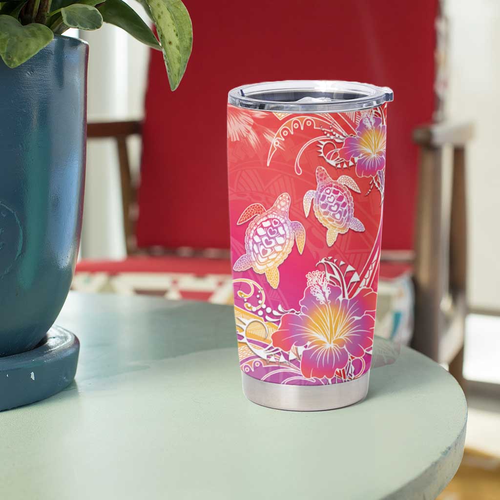 Polynesia Sea Turtle Couple Tumbler Cup One Soul One Love LT05 - Polynesian Pride