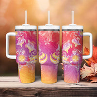 Polynesia Sea Turtle Couple Tumbler With Handle One Soul One Love LT05 - Polynesian Pride