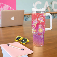 Polynesia Sea Turtle Couple Tumbler With Handle One Soul One Love LT05 - Polynesian Pride