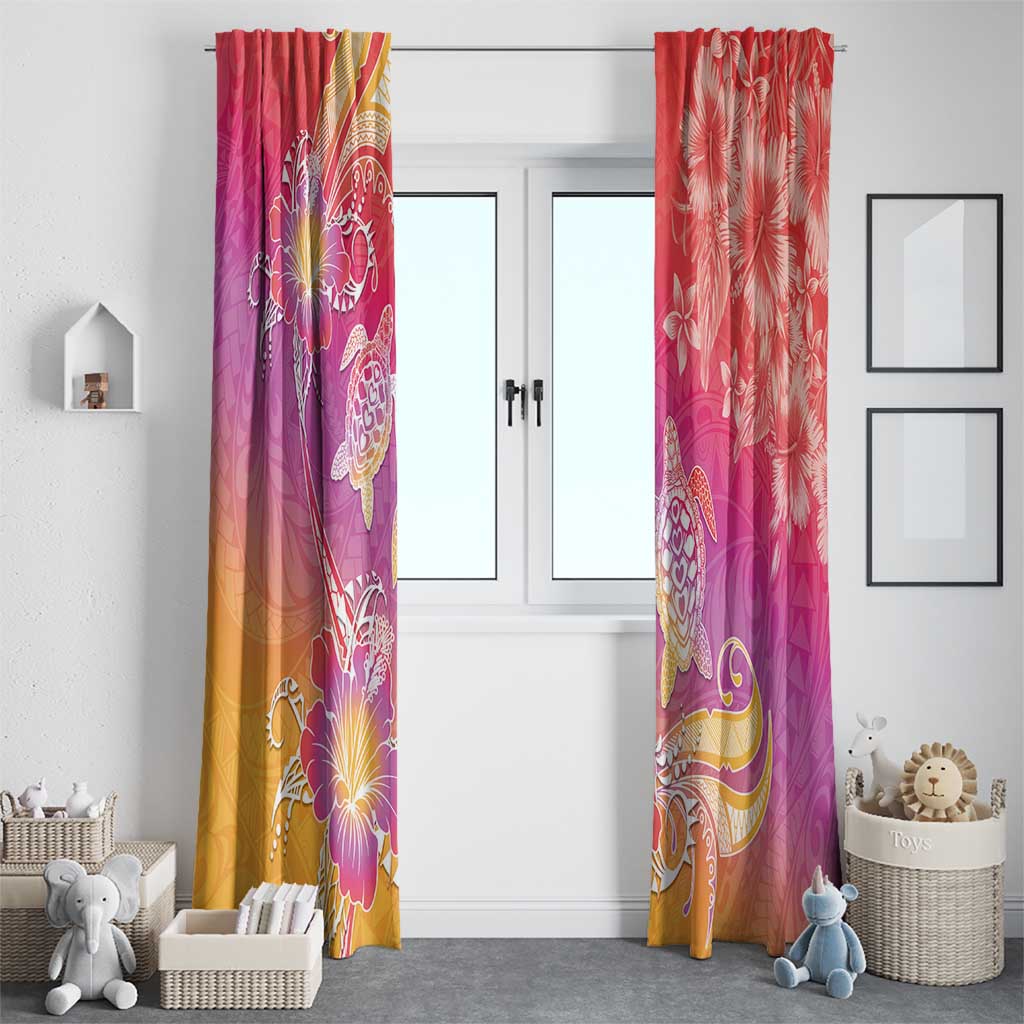 Polynesia Sea Turtle Couple Window Curtain One Soul One Love LT05 - Polynesian Pride