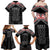 New Zealand Aotearoa Family Matching Off Shoulder Maxi Dress and Hawaiian Shirt Traditional Kapa Haka