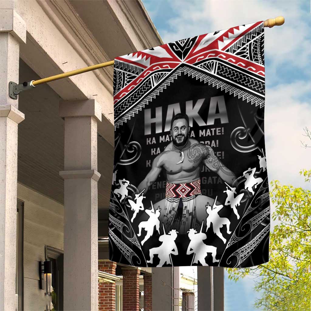New Zealand Aotearoa Garden Flag Traditional Kapa Haka LT05 House Flag Black - Polynesian Pride