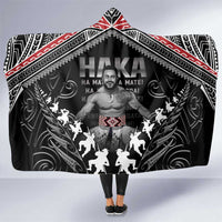New Zealand Aotearoa Hooded Blanket Traditional Kapa Haka LT05 One Size Black - Polynesian Pride