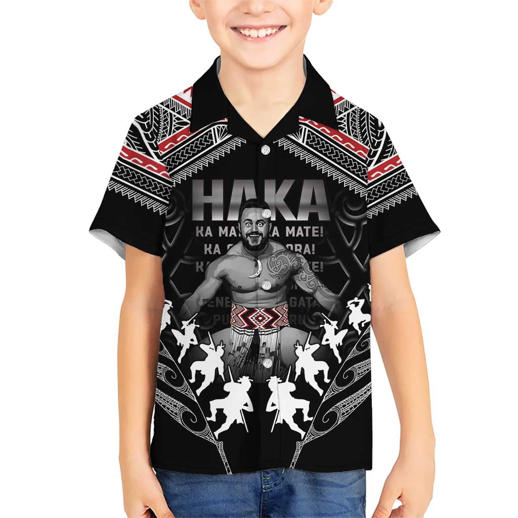 New Zealand Aotearoa Kid Hawaiian Shirt Traditional Kapa Haka