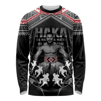 New Zealand Aotearoa Long Sleeve Shirt Traditional Kapa Haka LT05 Unisex Black - Polynesian Pride