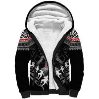 New Zealand Aotearoa Sherpa Hoodie Traditional Kapa Haka LT05 Unisex Black - Polynesian Pride