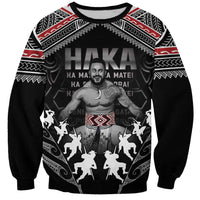 New Zealand Aotearoa Sweatshirt Traditional Kapa Haka LT05 Unisex Black - Polynesian Pride