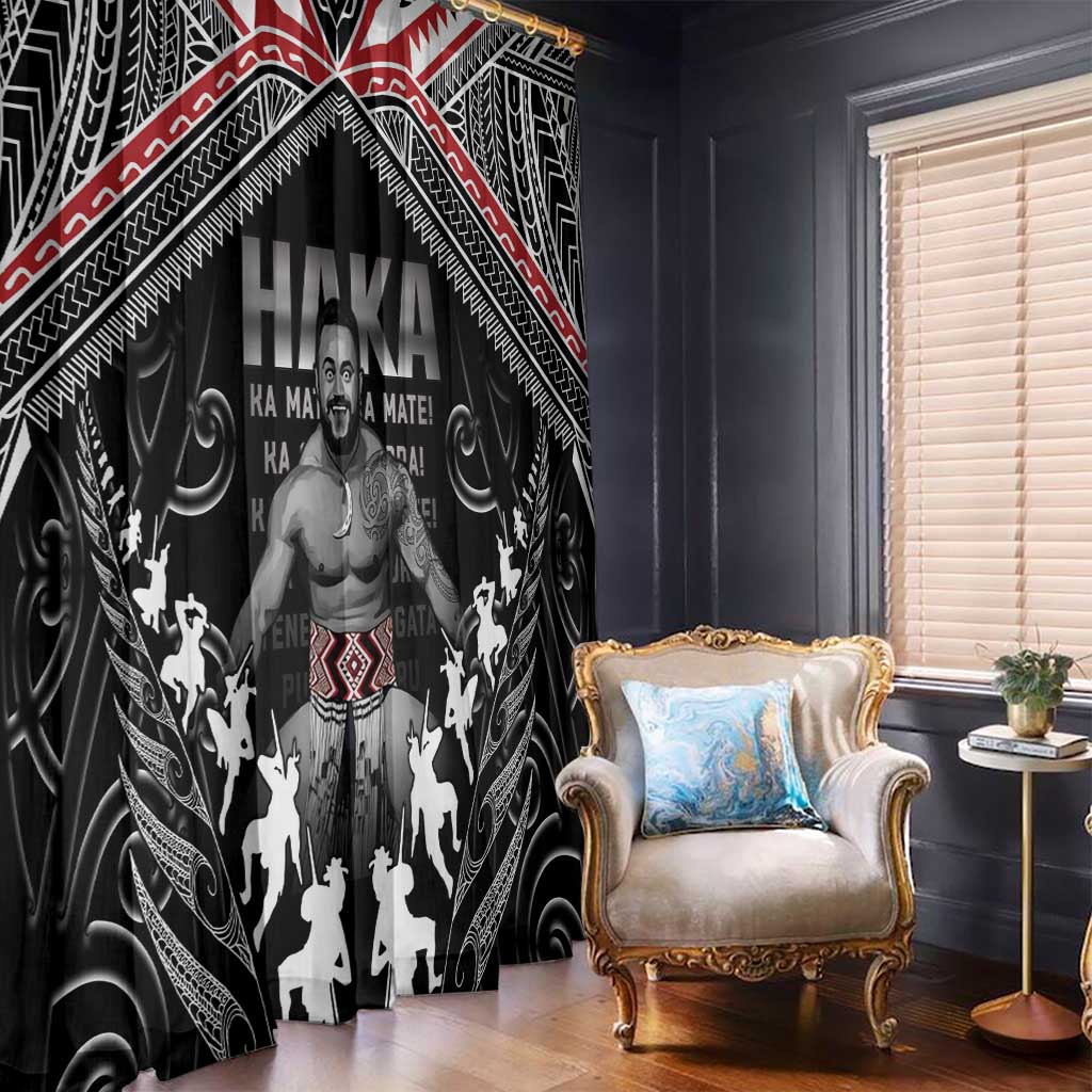 New Zealand Aotearoa Window Curtain Traditional Kapa Haka LT05 - Polynesian Pride