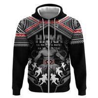 New Zealand Aotearoa Zip Hoodie Traditional Kapa Haka