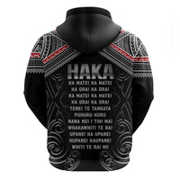 New Zealand Aotearoa Zip Hoodie Traditional Kapa Haka
