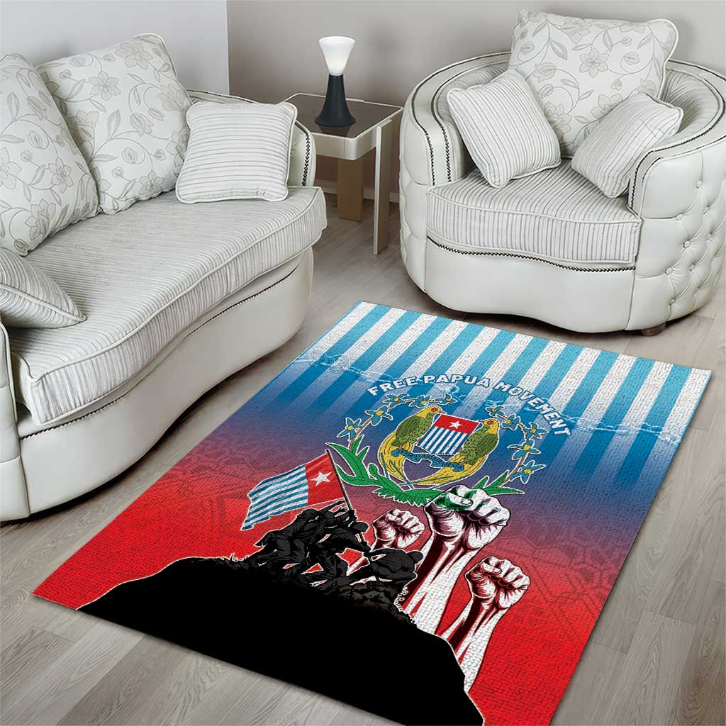 Free West Papua Area Rug One People One Soul Unique Style - Polynesian Pride