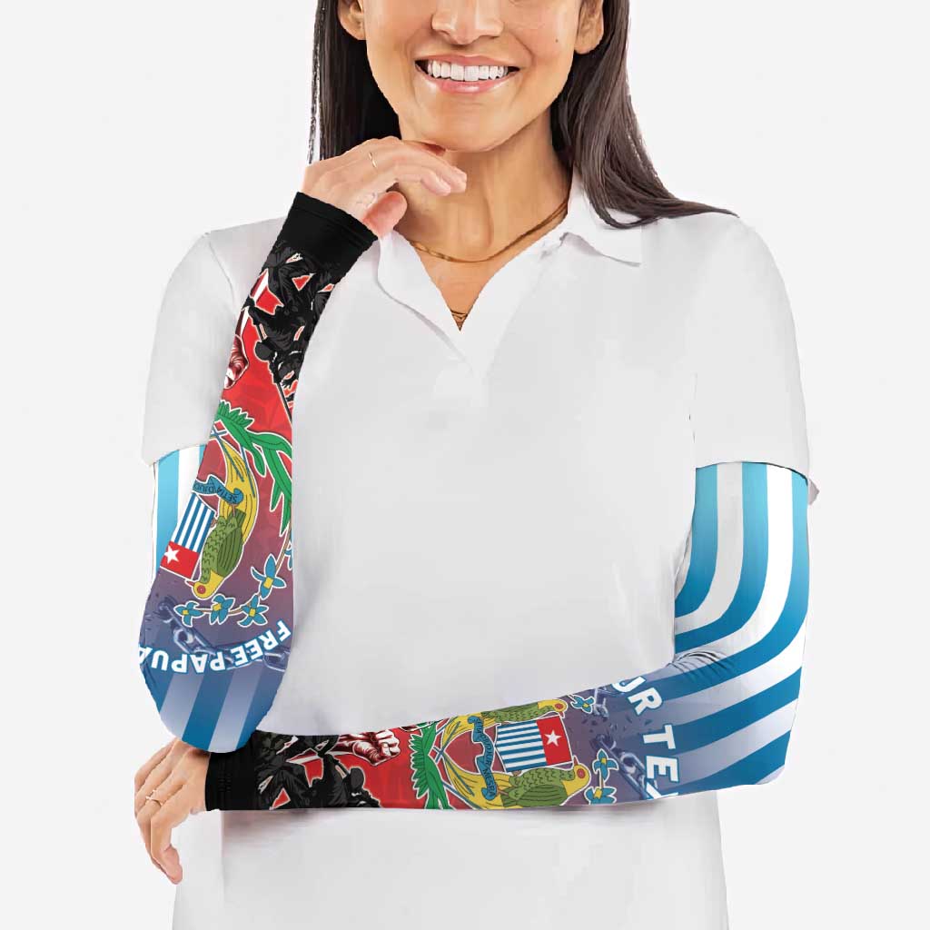 Personalised Free West Papua Arm Sleeves One People One Soul Unique Style LT05 - Polynesian Pride