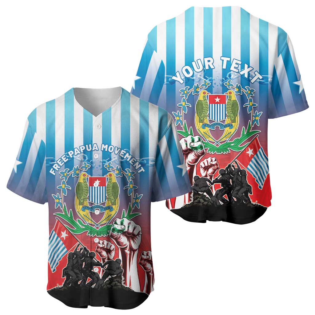 Personalised Free West Papua Baseball Jersey One People One Soul Unique Style LT05 - Polynesian Pride