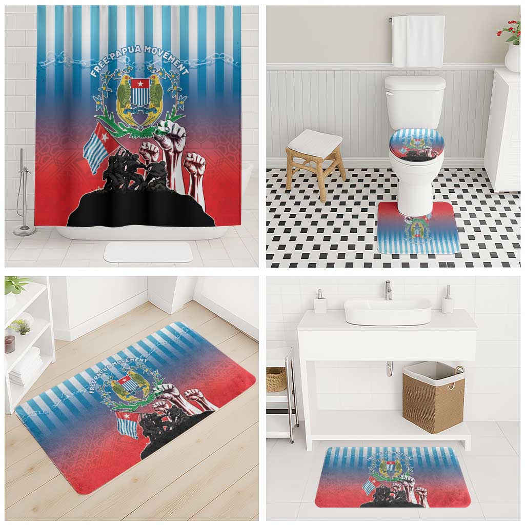 Free West Papua Bathroom Set One People One Soul Unique Style - Polynesian Pride