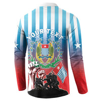 Personalised Free West Papua Button Sweatshirt One People One Soul Unique Style LT05 - Polynesian Pride