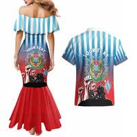 Personalised Free West Papua Couples Matching Mermaid Dress and Hawaiian Shirt One People One Soul Unique Style - Polynesian Pride