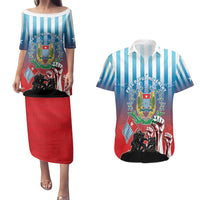 Personalised Free West Papua Couples Matching Puletasi and Hawaiian Shirt One People One Soul Unique Style - Polynesian Pride