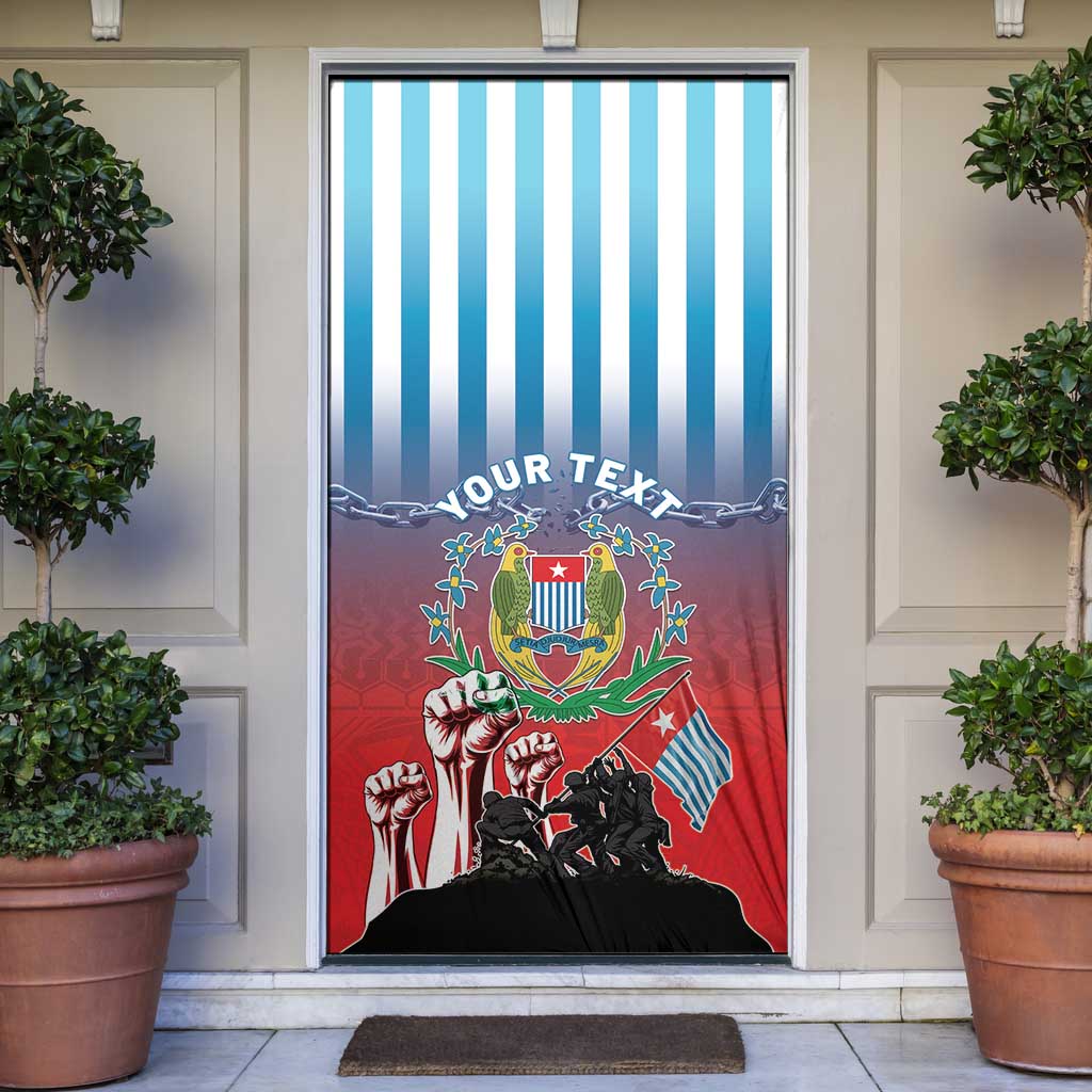 Personalised Free West Papua Door Cover One People One Soul Unique Style - Polynesian Pride