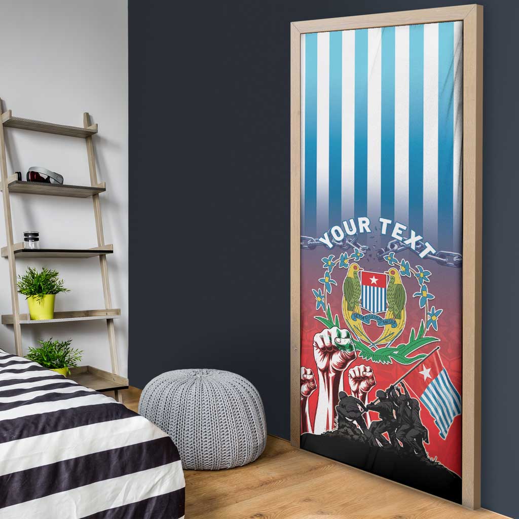 Personalised Free West Papua Door Cover One People One Soul Unique Style - Polynesian Pride