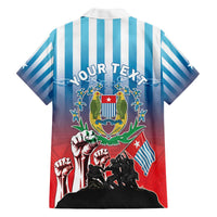 Personalised Free West Papua Family Matching Off The Shoulder Long Sleeve Dress and Hawaiian Shirt One People One Soul Unique Style - Polynesian Pride