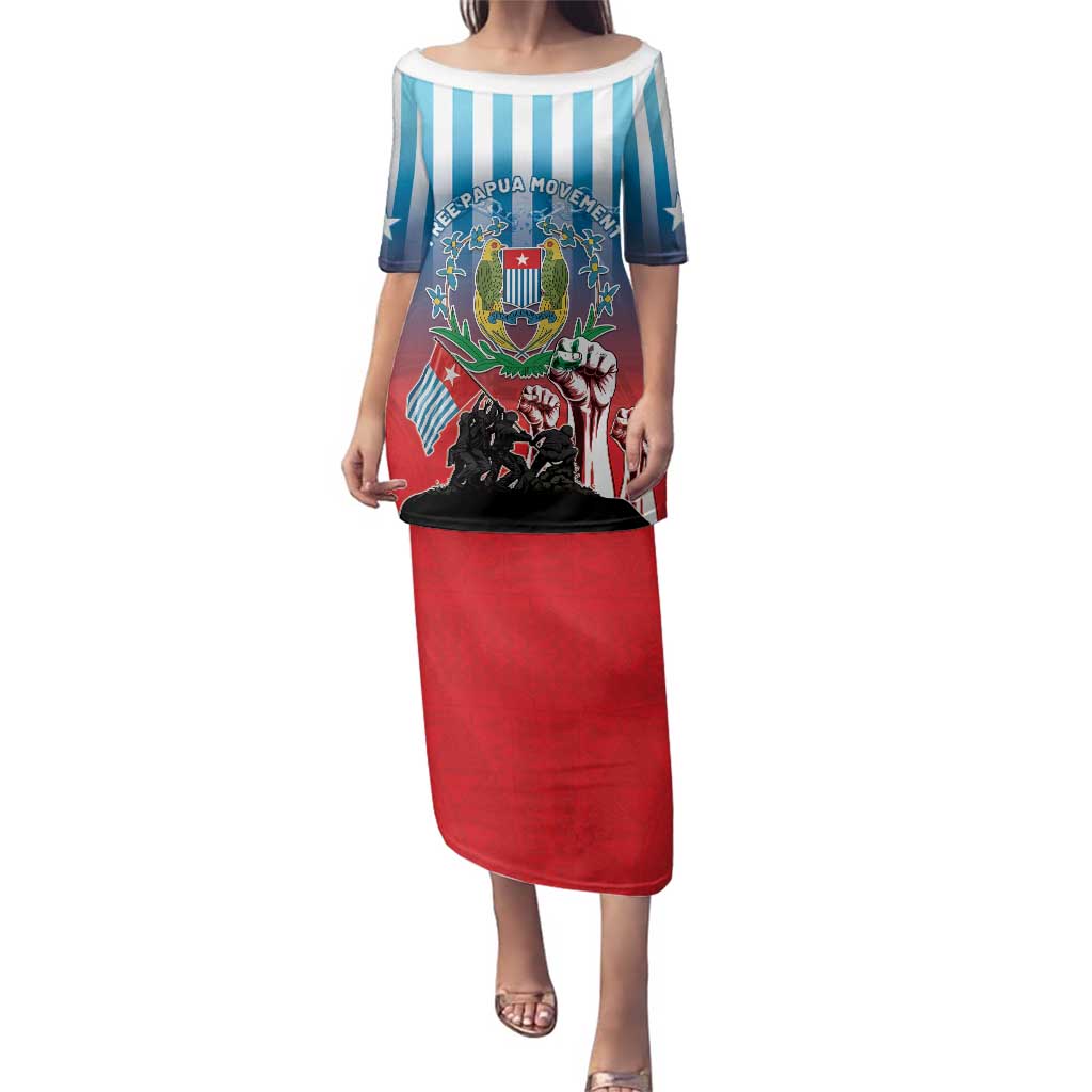 Personalised Free West Papua Family Matching Puletasi and Hawaiian Shirt One People One Soul Unique Style - Polynesian Pride