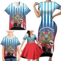Personalised Free West Papua Family Matching Short Sleeve Bodycon Dress and Hawaiian Shirt One People One Soul Unique Style - Polynesian Pride