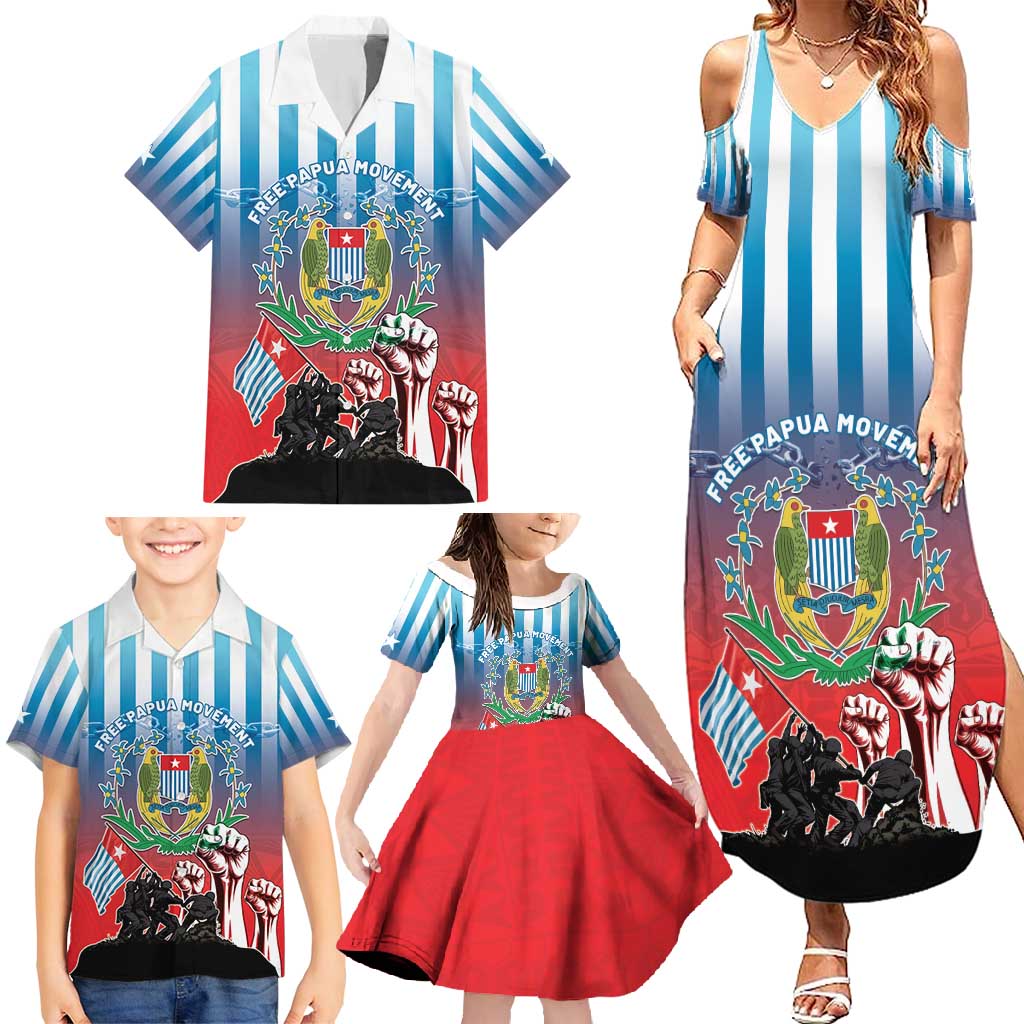 Personalised Free West Papua Family Matching Summer Maxi Dress and Hawaiian Shirt One People One Soul Unique Style - Polynesian Pride