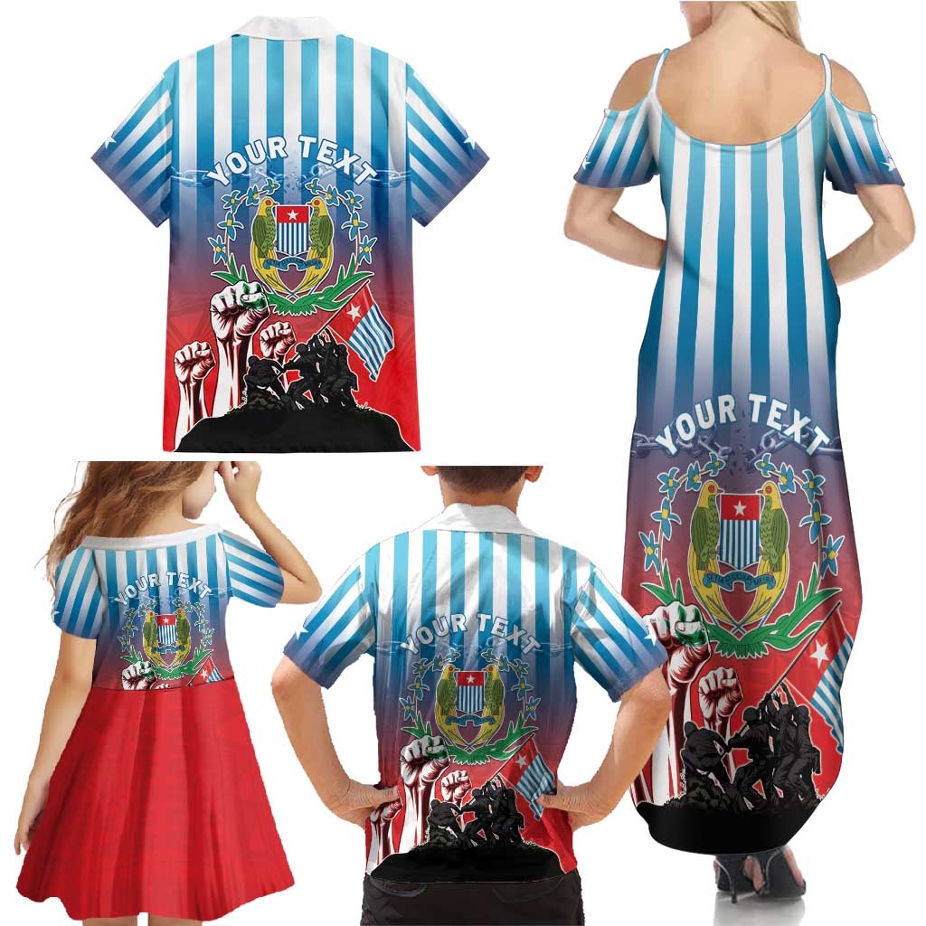Personalised Free West Papua Family Matching Summer Maxi Dress and Hawaiian Shirt One People One Soul Unique Style - Polynesian Pride