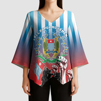 Personalised Free West Papua Kimono Sleeve Blouse One People One Soul Unique Style LT05 - Polynesian Pride