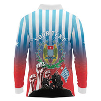 Personalised Free West Papua Long Sleeve Polo Shirt One People One Soul Unique Style LT05 - Polynesian Pride