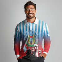 Personalised Free West Papua Long Sleeve Polo Shirt One People One Soul Unique Style LT05 - Polynesian Pride