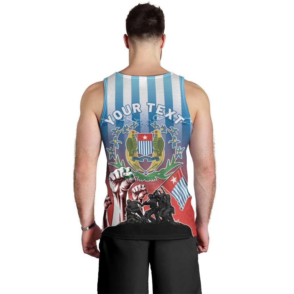 Personalised Free West Papua Men Tank Top One People One Soul Unique Style LT05 - Polynesian Pride