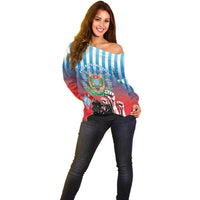 Personalised Free West Papua Off Shoulder Sweater One People One Soul Unique Style LT05 - Polynesian Pride