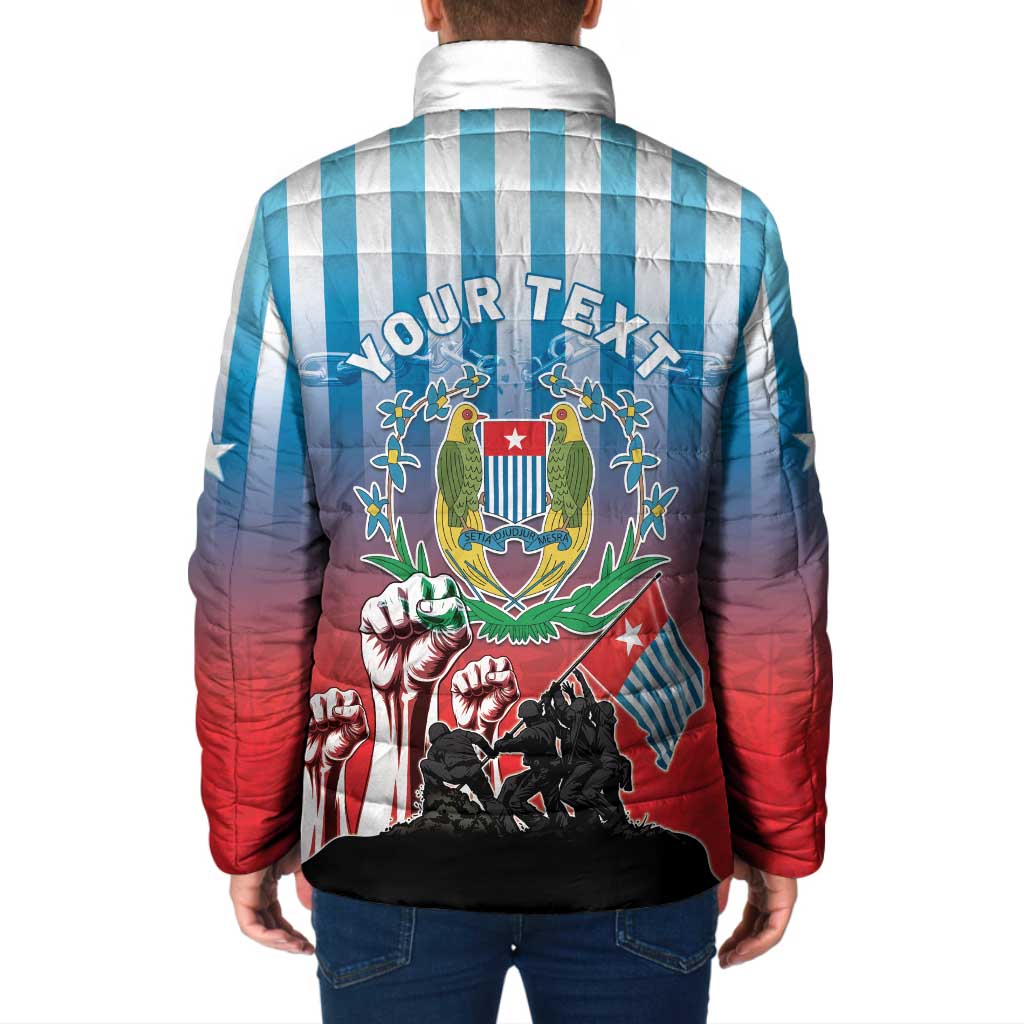 Personalised Free West Papua Padded Jacket One People One Soul Unique Style LT05 - Polynesian Pride