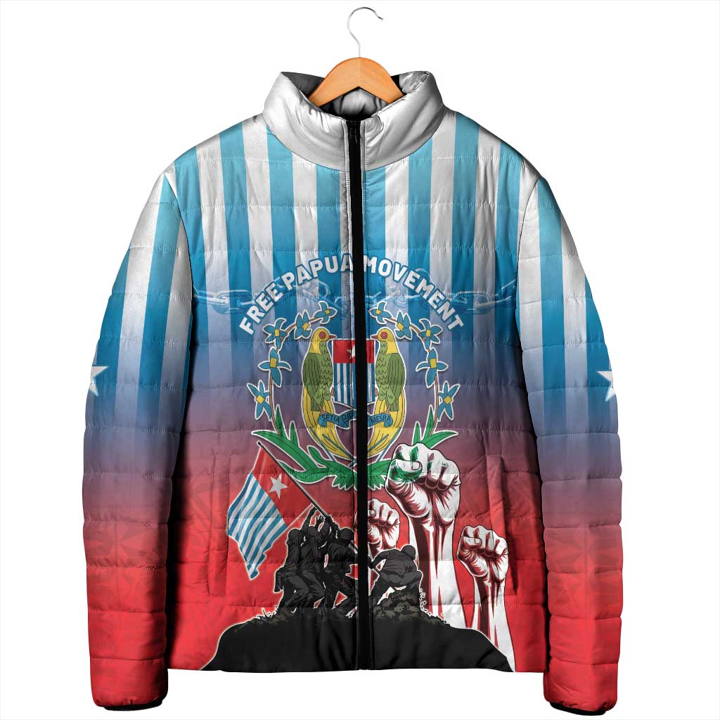 Personalised Free West Papua Padded Jacket One People One Soul Unique Style LT05 - Polynesian Pride