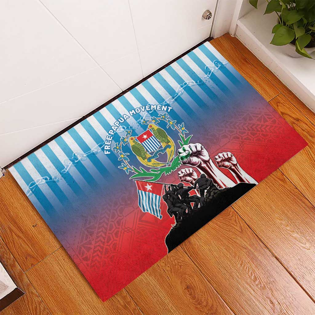 Free West Papua Rubber Doormat One People One Soul Unique Style - Polynesian Pride