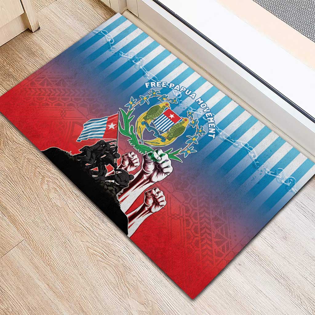 Free West Papua Rubber Doormat One People One Soul Unique Style - Polynesian Pride