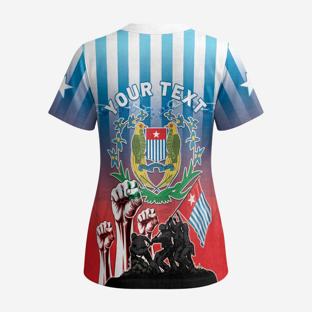 Personalised Free West Papua Scrub Top One People One Soul Unique Style LT05 - Polynesian Pride