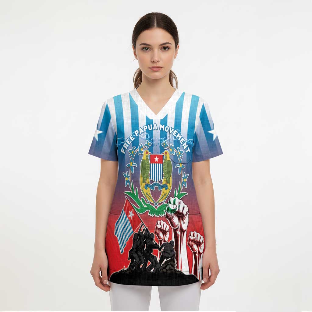 Personalised Free West Papua Scrub Top One People One Soul Unique Style LT05 - Polynesian Pride