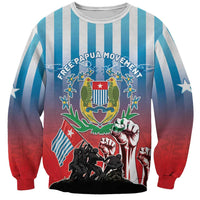 Personalised Free West Papua Sweatshirt One People One Soul Unique Style LT05 Unisex Blue - Polynesian Pride