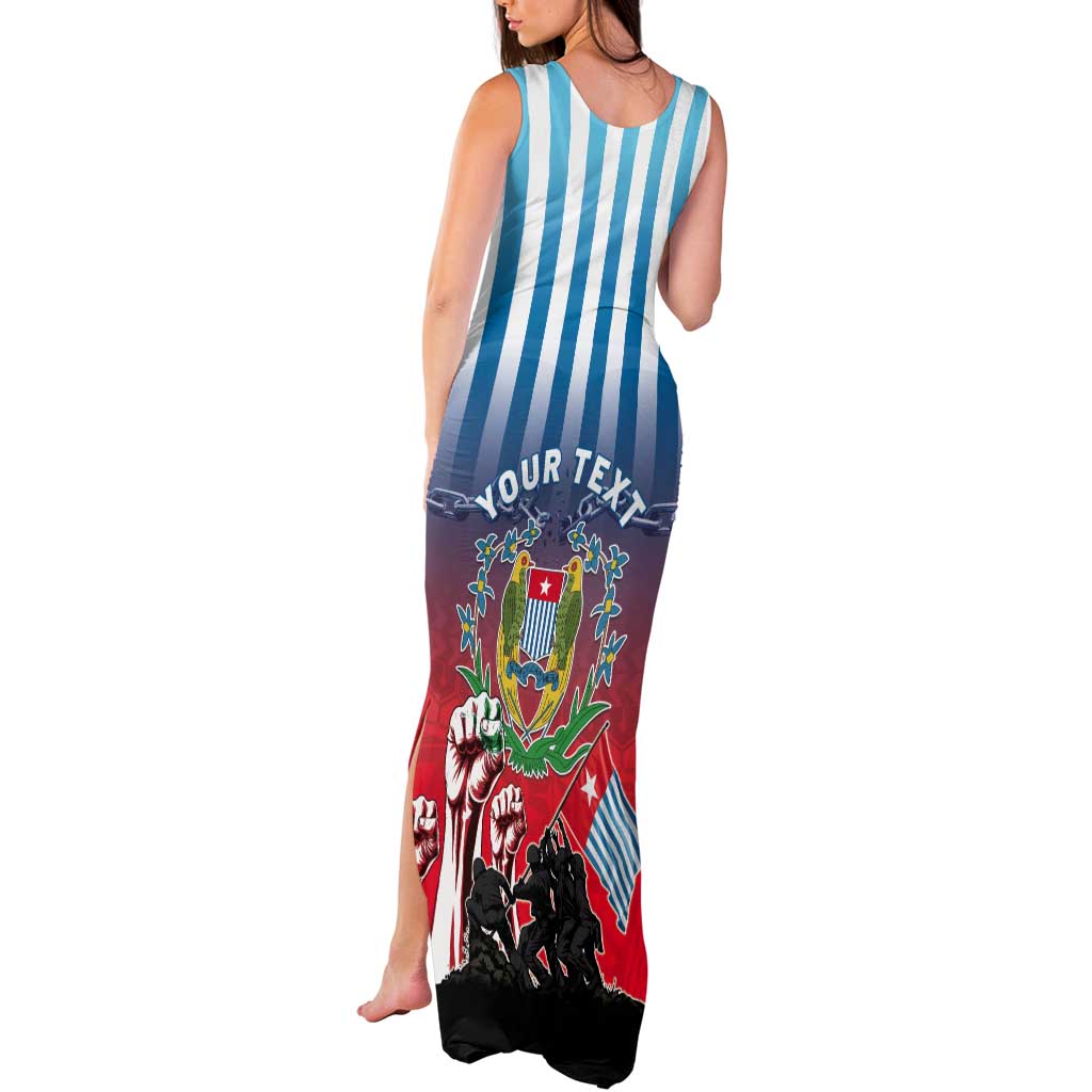Personalised Free West Papua Tank Maxi Dress One People One Soul Unique Style LT05 - Polynesian Pride